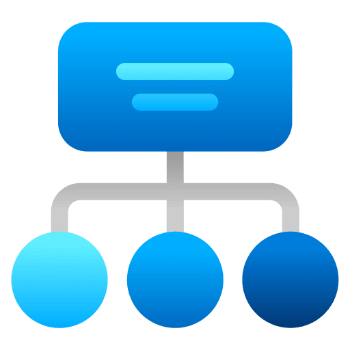 Icon representing organizational development