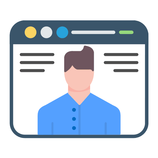 Icon representing application review