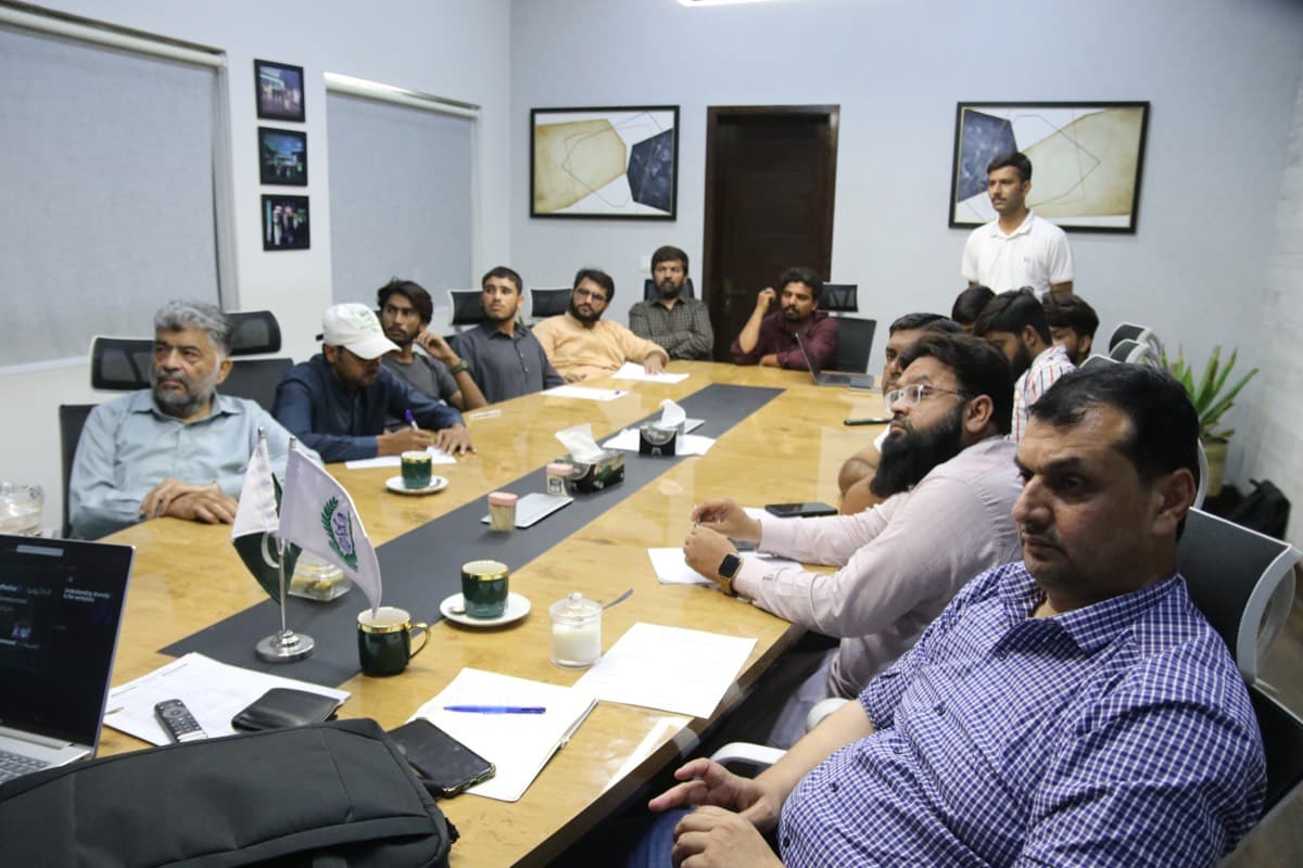 Team meeting around a conference table